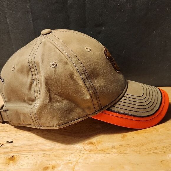 Eddie Bauer Tan with Hunter Orange Trim Sliderback Hat - New - Picture 6 of 8